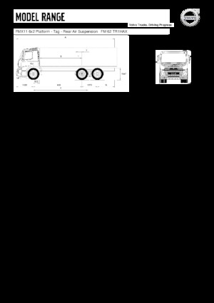 Твърдо шаси Volvo Trucks FMX11.330 6x2 Platform - Tag