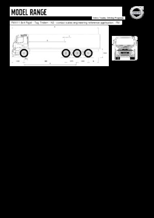 Твърдо шаси Volvo Trucks FMX11.350 8x4 Rigid - Tag Tridem