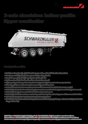 Полуремаркета за самосвали Schwarzmüller 3-axle aluminium hollow profile tipper semitrailer
