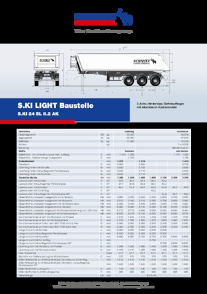 Полуремаркета за самосвали Schmitz Cargobull S.KI LIGHT 24 SL 8.2 AK
