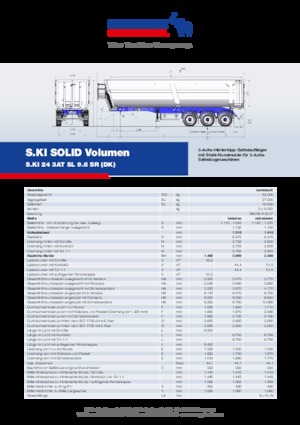 Полуремаркета за самосвали Schmitz Cargobull S.KI SOLID 24 3AT SL 9.6 SR (DK)
