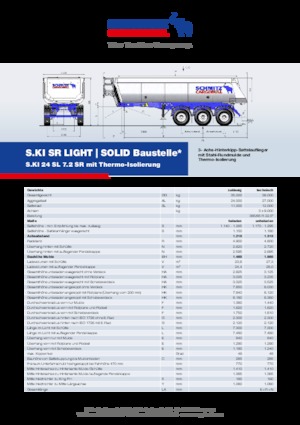 Полуремаркета за самосвали Schmitz Cargobull S.KI SOLID 24 SL 7.2 SR