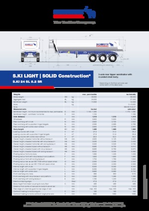 Полуремаркета за самосвали Schmitz Cargobull S.KI SOLID 24 SL 8.2 SR