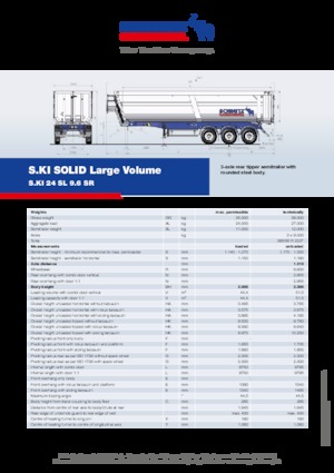 Полуремаркета за самосвали Schmitz Cargobull S.KI SOLID 24 SL 9.6 SR