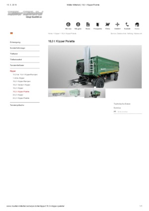 Ремаркета за самосвали Müller Mitteltal 24,0 t Kipper/Palette