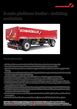 Ремаркета за самосвали Schwarzmüller 2-axle platform trailer - building materials