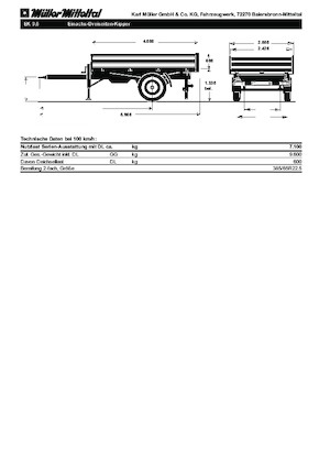 Ремаркета за самосвали Müller Mitteltal EK96