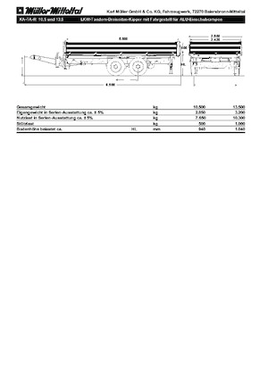 Ремаркета за самосвали Müller Mitteltal KA-TA-R 10,5