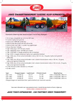 Самосвални ремаркета Jako Tiger 125S