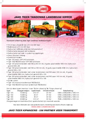 Самосвални ремаркета Jako Tiger 220