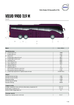 Автобуси за туристически автобуси Volvo Buses 9900 13.9