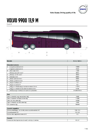 Автобуси за туристически автобуси Volvo Buses 9900 13.9