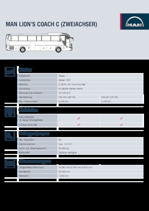 Автобуси за туристически автобуси MAN Lion’s Coach C