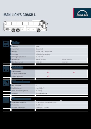 Автобуси за туристически автобуси MAN Lion’s Coach L