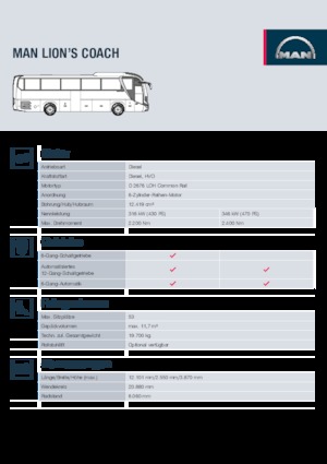 Автобуси за туристически автобуси MAN Lion’s Coach