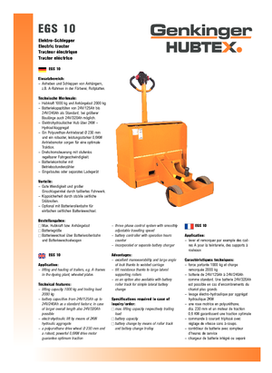 Теглещи трактори Genkinger EGS 10