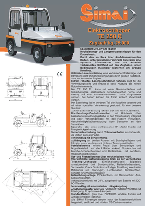 Теглещи трактори Simai TE 250 R