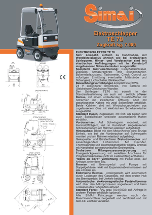 Теглещи трактори Simai TE 70 ac