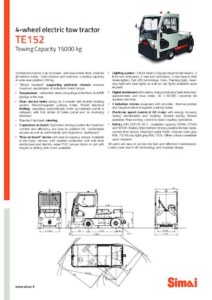 Теглещи трактори Simai TE 152