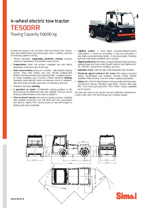 Теглещи трактори Simai TE 500 RR