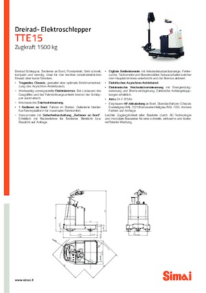 Теглещи трактори Simai TTE 15
