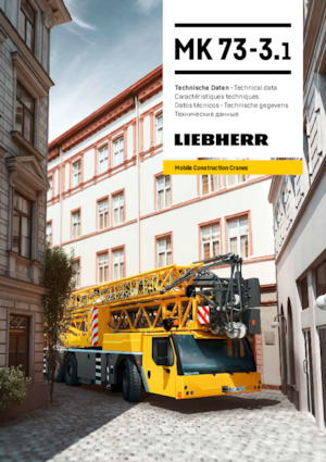 Кулокран монтиран върху камион - тролейна стрела - долно въртене Liebherr MK 73-3.1