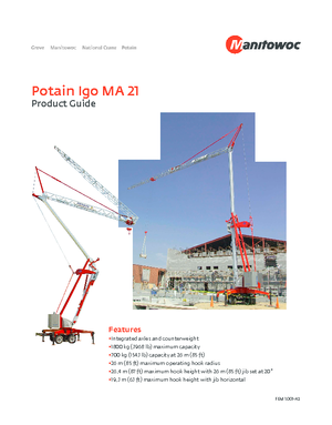 Кулокран - тролейна стрела - долно въртене Potain IGO MA 21