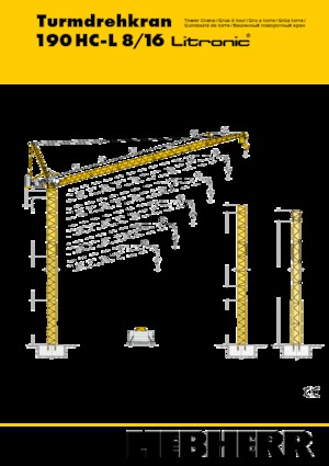 Кулокран - товароподемна накланяща се стрела - горно въртене Liebherr 190 HC-L 8/16 Litronic