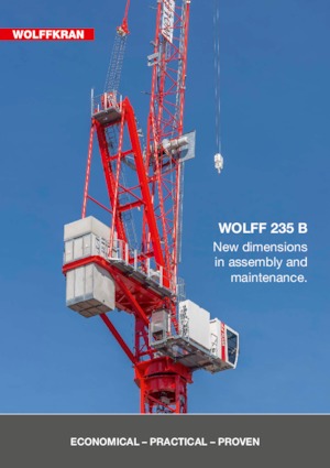 Кулокран - товароподемна накланяща се стрела - горно въртене Wolffkran 235 B