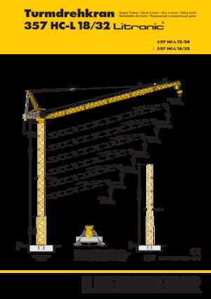 Кулокран - товароподемна накланяща се стрела - горно въртене Liebherr 357 HC-L 18/32 Litronic