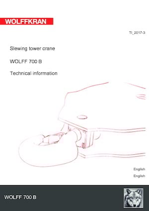 Кулокран - товароподемна накланяща се стрела - горно въртене Wolffkran 700 B