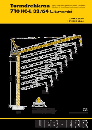 Кулокран - товароподемна накланяща се стрела - горно въртене Liebherr 710 HC-L 32/64 Litronic