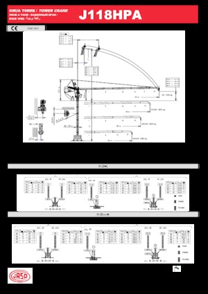 Кулокран - тролейна стрела - горно въртене Jaso J118HPA