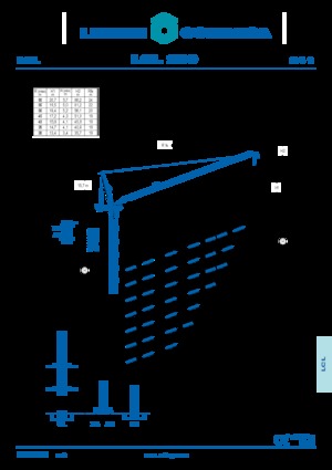 Кулокран - товароподемна накланяща се стрела - горно въртене Comansa LCL 280