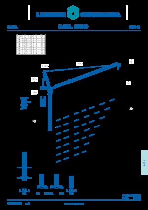 Кулокран - товароподемна накланяща се стрела - горно въртене Comansa LCL 500
