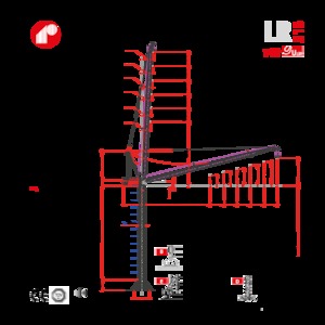 Кулокран - товароподемна накланяща се стрела - горно въртене Raimondi LR213