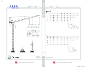 Кулокран - товароподемна накланяща се стрела - горно въртене Yongmao STL120
