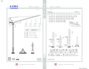 Кулокран - товароподемна накланяща се стрела - горно въртене Yongmao STL420