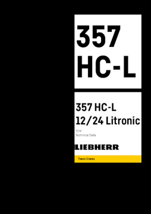 Кулокран - товароподемна накланяща се стрела - горно въртене Liebherr 357 HC-L 12/24 Litronic