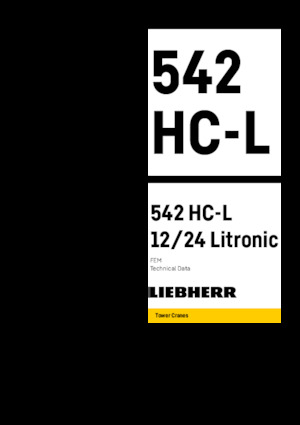 Кулокран - товароподемна накланяща се стрела - горно въртене Liebherr 542 HC-L 12/24 Litronic