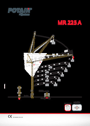 Кулокран - товароподемна накланяща се стрела - горно въртене Potain MR 225 A