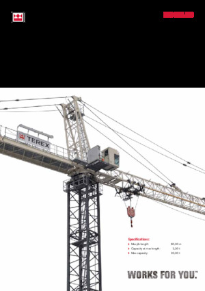 Кулокран - товароподемна накланяща се стрела - горно въртене TEREX CRANES SK 415-20