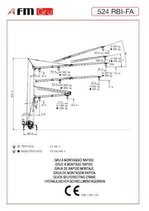 Кулокран - тролейна стрела - долно въртене FM-Gru 524 RBI-FA