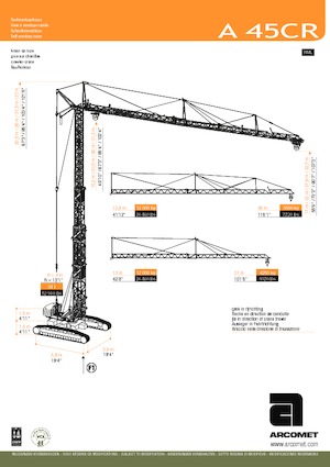 Кулокран - тролейна стрела - долно въртене Arcomet A 45 CR