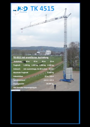 Кулокран - тролейна стрела - долно въртене KSD TK 4515 (2,5m)