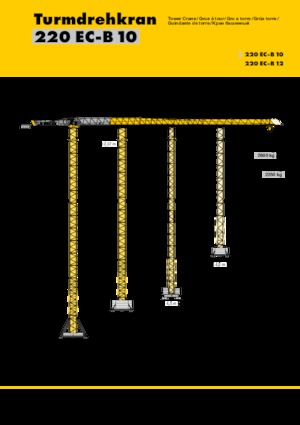 Кулокран - тролейна стрела - горно въртене Liebherr 220 EC-B 12