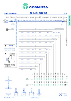 Кулокран - тролейна стрела - горно въртене Comansa 5LC5010