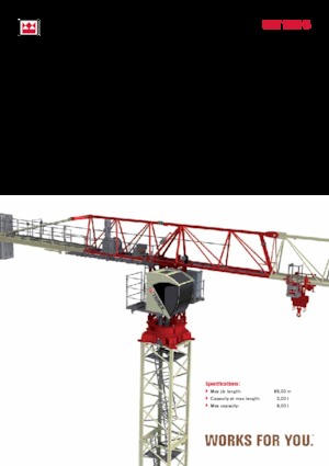 Кулокран - тролейна стрела - горно въртене Terex Comedil (Zeppelin) CTT 182-8