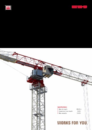 Кулокран - тролейна стрела - горно въртене Terex Comedil (Zeppelin) CTT 191-10