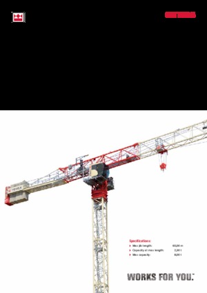 Кулокран - тролейна стрела - горно въртене Terex Comedil (Zeppelin) CTT 202-08